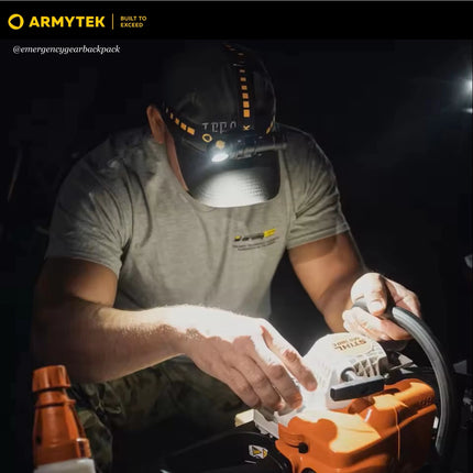 Person using Wizard C2 Pro Max Warm to inspect equipment at work.