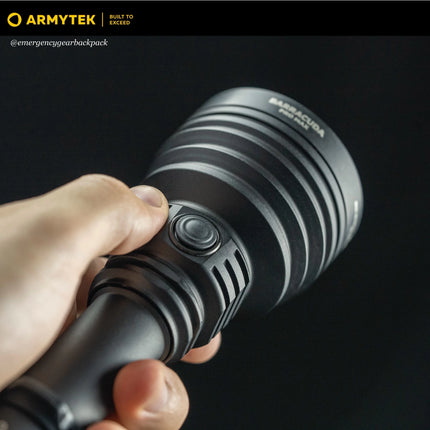 Armytek Barracuda Pro Max side electronic switch for quick mode operation
