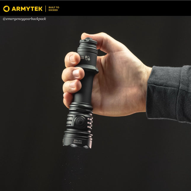 Armytek Viking Pro Max side switch control and mode selection detail