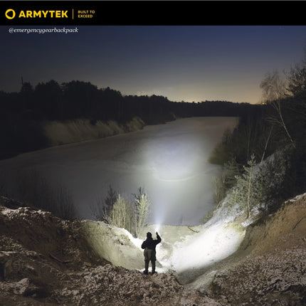 Armytek Viking Pro Max flashlight night search scenario outdoor