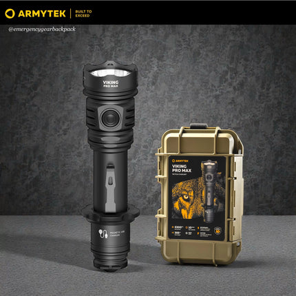 Armytek Viking Pro Max flashlight accessories included in package