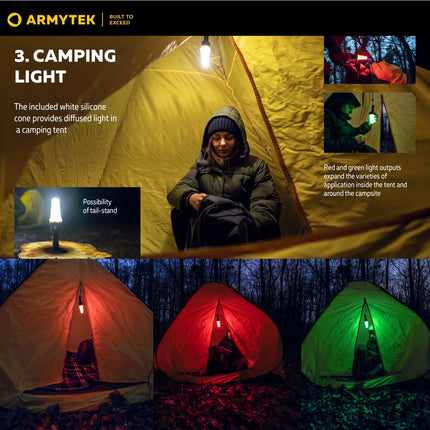 Armytek Bear WRG diffuser cone omnidirectional camping light