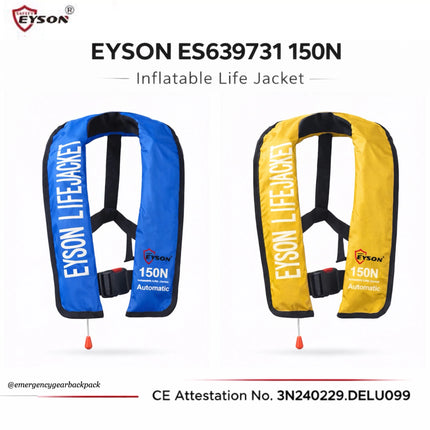 EYSON ES639731 Inflatable Life Jacket CE/SOLAS Certified