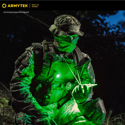 Armytek Wizard C2 WG ใช้งานกลางคืน แสงเขียวสำหรับภาคสนาม