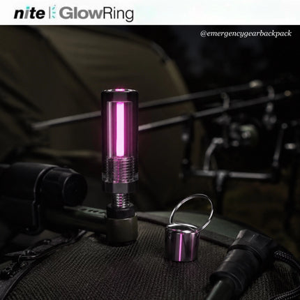 Nite GlowRing Monster Marker สีชมพู ใช้กับอุปกรณ์ตกปลา จุดยึด และอุปกรณ์ที่ต้องการมองเห็นในที่มืด