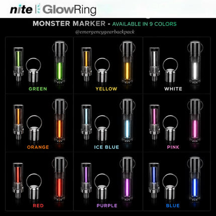 Nite GlowRing Monster Marker มาร์กเกอร์เรืองแสงรุ่นใหญ่ มีให้เลือก 9 สี สำหรับงาน Outdoor และอุปกรณ์ฉุกเฉิน