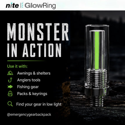 Nite GlowRing Monster Marker in Action ใช้กับ Awning อุปกรณ์ตกปลา Fishing Gear และอุปกรณ์ Outdoor