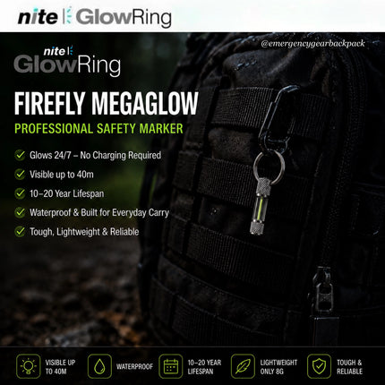 Firefly MegaGlow Safety Marker พวงกุญแจเรืองแสงติดกระเป๋าเป้ พร้อมคุณสมบัติเด่นของสินค้า