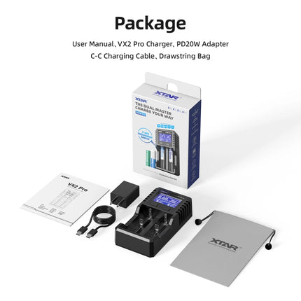XTAR VX2 PRO Smart Battery Charger & Tester