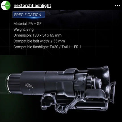 NEXTORCH TA20 Tri-Setting  Compact Tactical Flashlight 1000LMS 210M