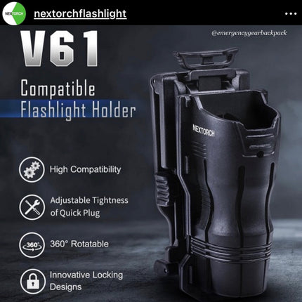 NEXTORCH V61 Quick-Draw Tactical Flashlight Holster
