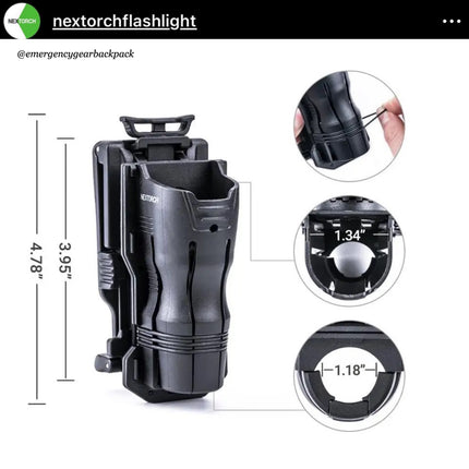 NEXTORCH V61 Quick-Draw Tactical Flashlight Holster