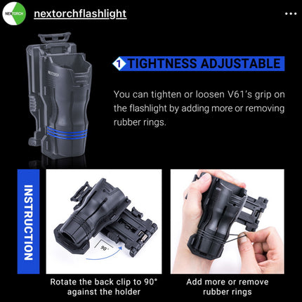 NEXTORCH V61 Quick-Draw Tactical Flashlight Holster