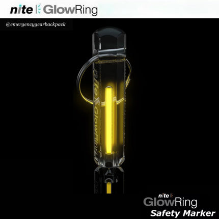 Clear Nite GlowRing สีเหลือง Yellow Safety Marker พวงกุญแจเรืองแสงสำหรับกุญแจ เป้ และอุปกรณ์แคมป์