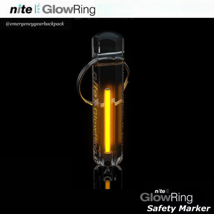 Clear Nite GlowRing สีส้ม Orange Safety Marker พวงกุญแจเรืองแสงสำหรับใช้งานกลางแจ้งและแคมป์ปิ้ง