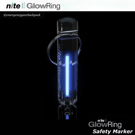 Clear Nite GlowRing สีฟ้า Ice Blue Safety Marker พวงกุญแจเรืองแสงสำหรับเป้ กระเป๋า และอุปกรณ์ EDC