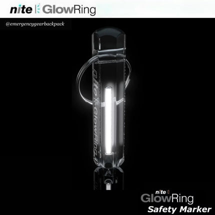 Clear Nite GlowRing สีขาว White Safety Marker พวงกุญแจเรืองแสงสำหรับ EDC และอุปกรณ์ฉุกเฉิน