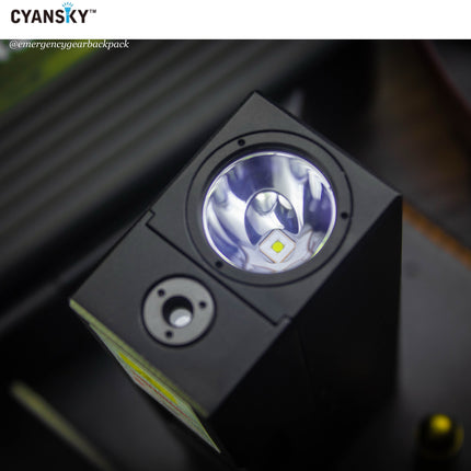 Cyansky Vanguard 1500 Lumens 410M Dual Light Source EDC Flashlight