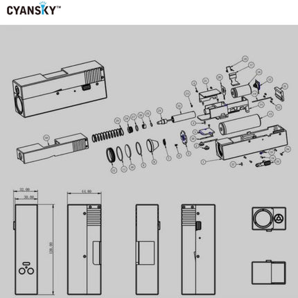 Cyansky Vanguard 1500 Lumens 410M Dual Light Source EDC Flashlight