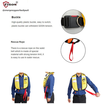 EYSON ES639720 Inflatable Life Jacket CE/SOLAS Certified