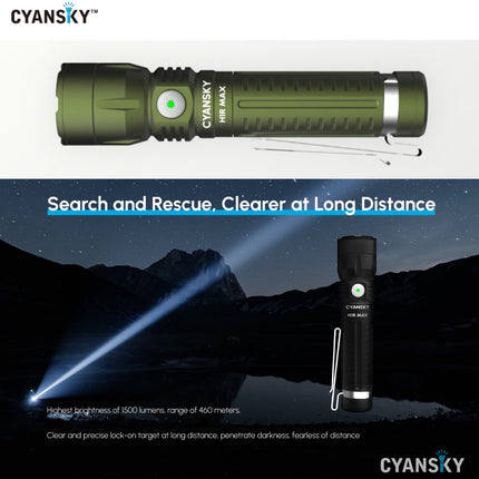 Cyansky H1R MAX Multifunctional Searchlight 1500 Lumens 460M