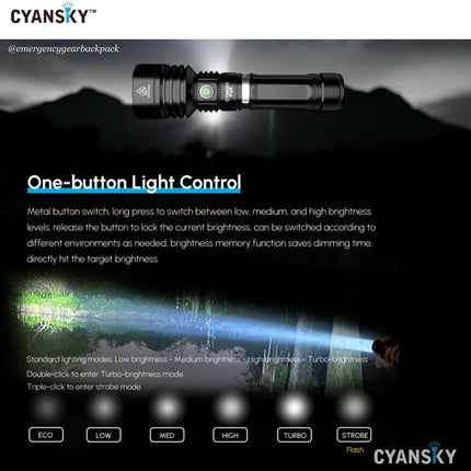 Cyansky P32R Highlight Searchlight 3000 Lumens 650M