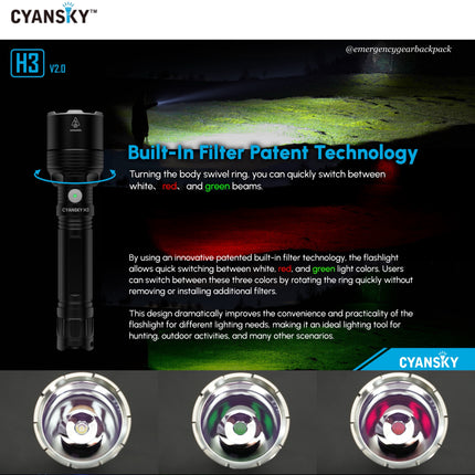 Cyansky H3V2 Multi-color Searchlight 1600LMS 575M