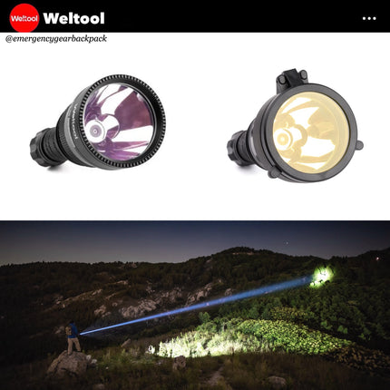 Weltool T11  Focused Long Throw Searchlight  743 Lumens 680M