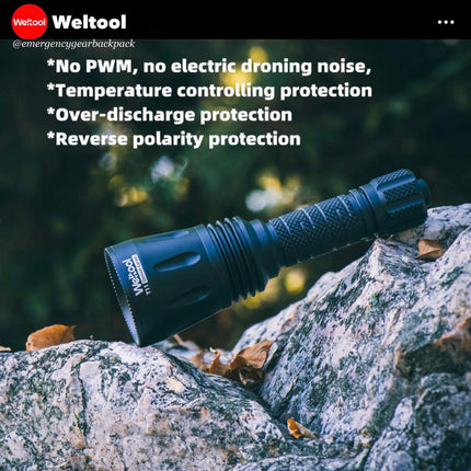 Weltool T11  Focused Long Throw Searchlight  743 Lumens 680M