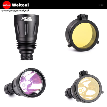 Weltool T11  Focused Long Throw Searchlight  743 Lumens 680M
