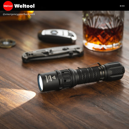 Weltool T8Plus TAC Tactical Flashlight 2180 Lumens 636M