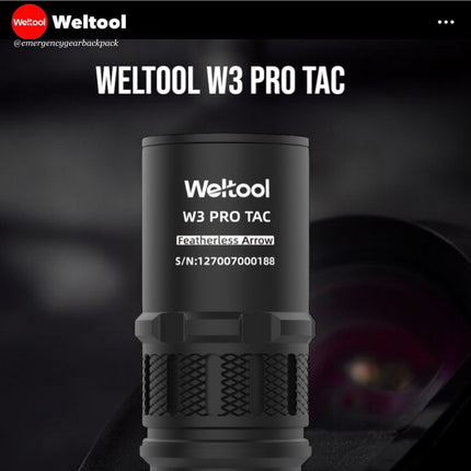Weltool W3 Pro TAC Tactical LEP Flashlight 930 Lumens 547,000CD 1,479M