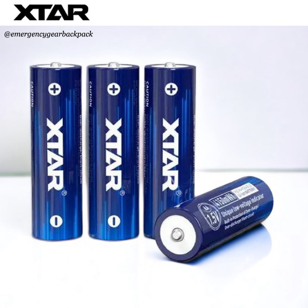 XTAR 1.5V AA 4150mWh Li-ion Rechargeable Battery (Pack 4)