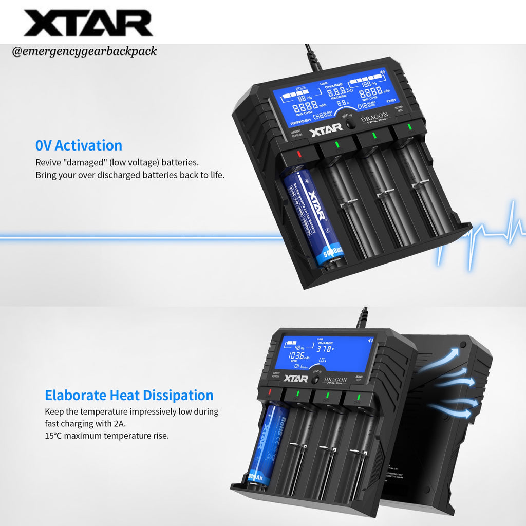 XTAR DRAGON VP4L Plus Battery Doctor