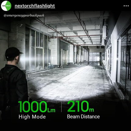 NEXTORCH TA20 Tri-Setting  Compact Tactical Flashlight 1000LMS 210M