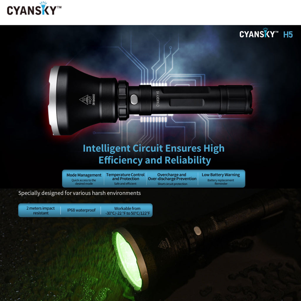 Cyansky H5 Multi-color Searchlight 1300LMS 600M