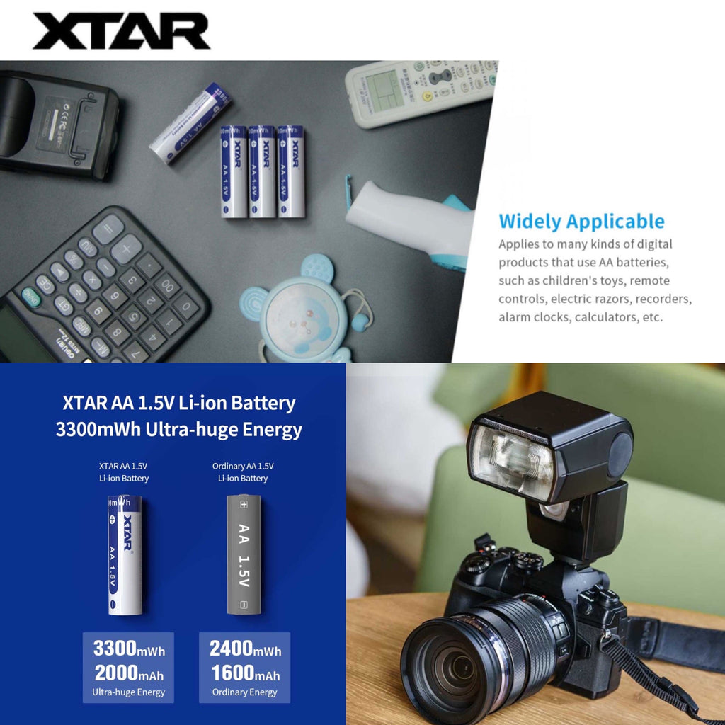 XTAR 1.5V Li-ion Battery AA (Pack 4)