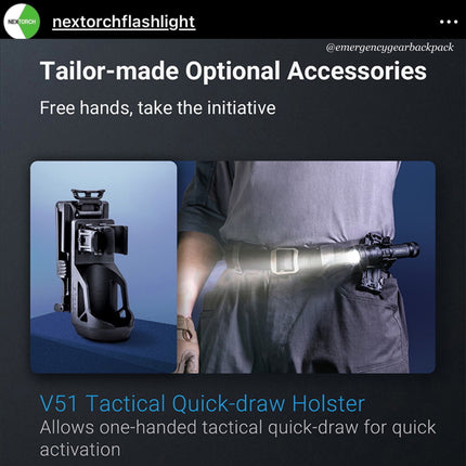 NEXTORCH V51 Quick-Draw Tactical Flashlight Holster