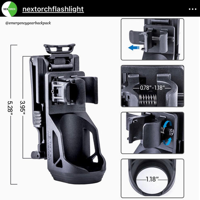 NEXTORCH V51 Quick-Draw Tactical Flashlight Holster