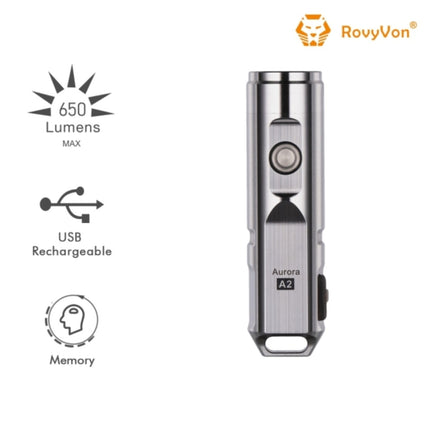 RovyVon Aurora A2x Stainless Steel EDC Keychain Flashlight
