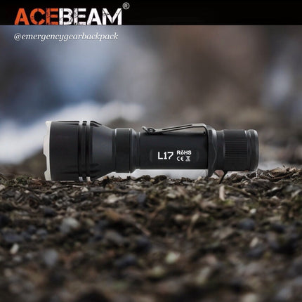 ACEBEAM L17 Ultra - long Range Flashlight (ไม่รวมแบตเตอรี่) - Emergency Gear Backpack