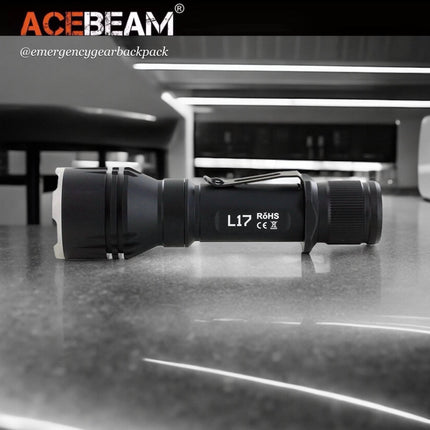 ACEBEAM L17 Ultra - long Range Flashlight (ไม่รวมแบตเตอรี่) - Emergency Gear Backpack
