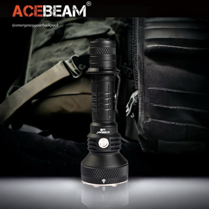 ACEBEAM L18 Tactical Flashlight 1500 Lumens 1,000M (ไม่รวมแบตเตอรี่) - Emergency Gear Backpack