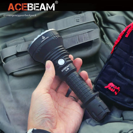 ACEBEAM L19 Long Range Flashlight 1300M (ไม่รวมแบตเตอรี่) - Emergency Gear Backpack