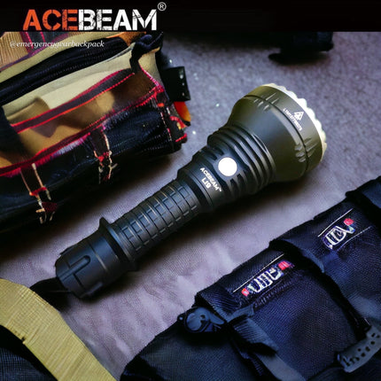 ACEBEAM L19 Long Range Flashlight 1300M (ไม่รวมแบตเตอรี่) - Emergency Gear Backpack
