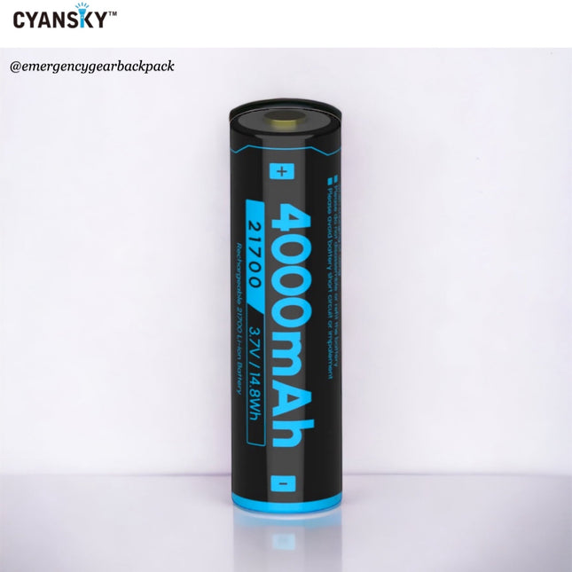 Cyansky BL2140P 21700 4000mAh 3.7V 35A High Drain Li - ion Rechargeable Battery - Emergency Gear Backpack