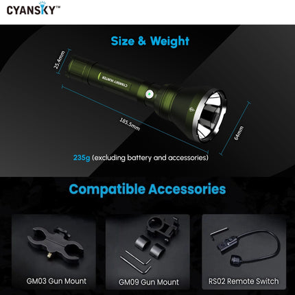 Cyansky HUNTER Multi - color Searchlight 1800LMS 818M - Emergency Gear Backpack