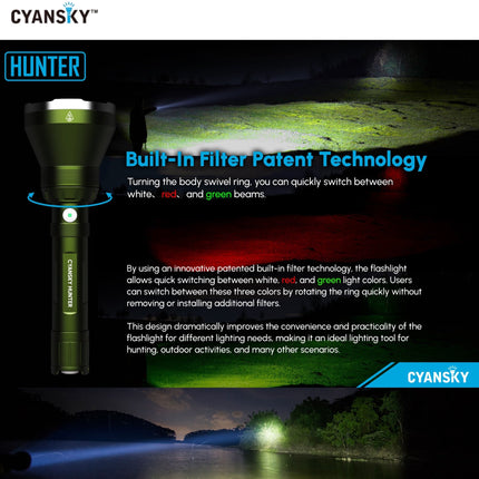 Cyansky HUNTER Multi - color Searchlight 1800LMS 818M - Emergency Gear Backpack