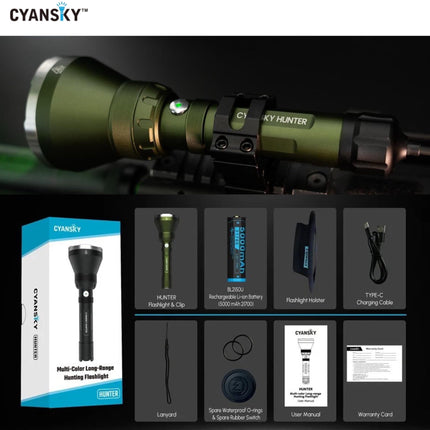 Cyansky HUNTER Multi - color Searchlight 1800LMS 818M - Emergency Gear Backpack