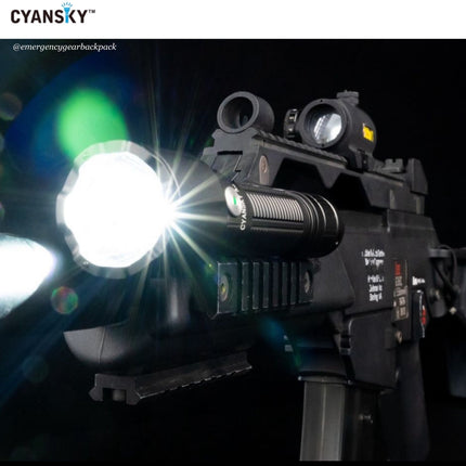 Cyansky K3 V2.0 Tactical Flashlight 2000LMS 700M - Emergency Gear Backpack